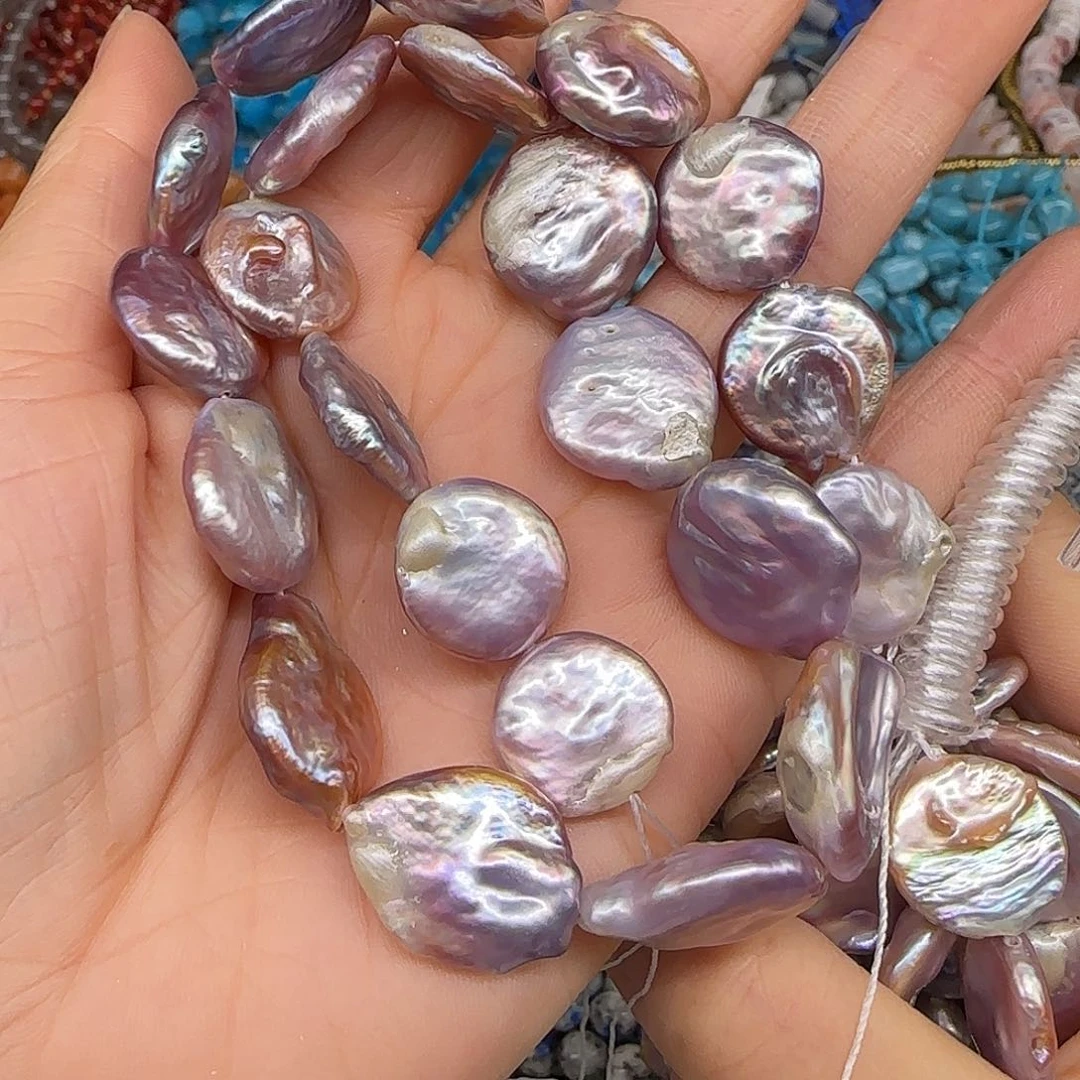 玛瑙/玉髓合金珠宝半成品珍珠13-15mm一条