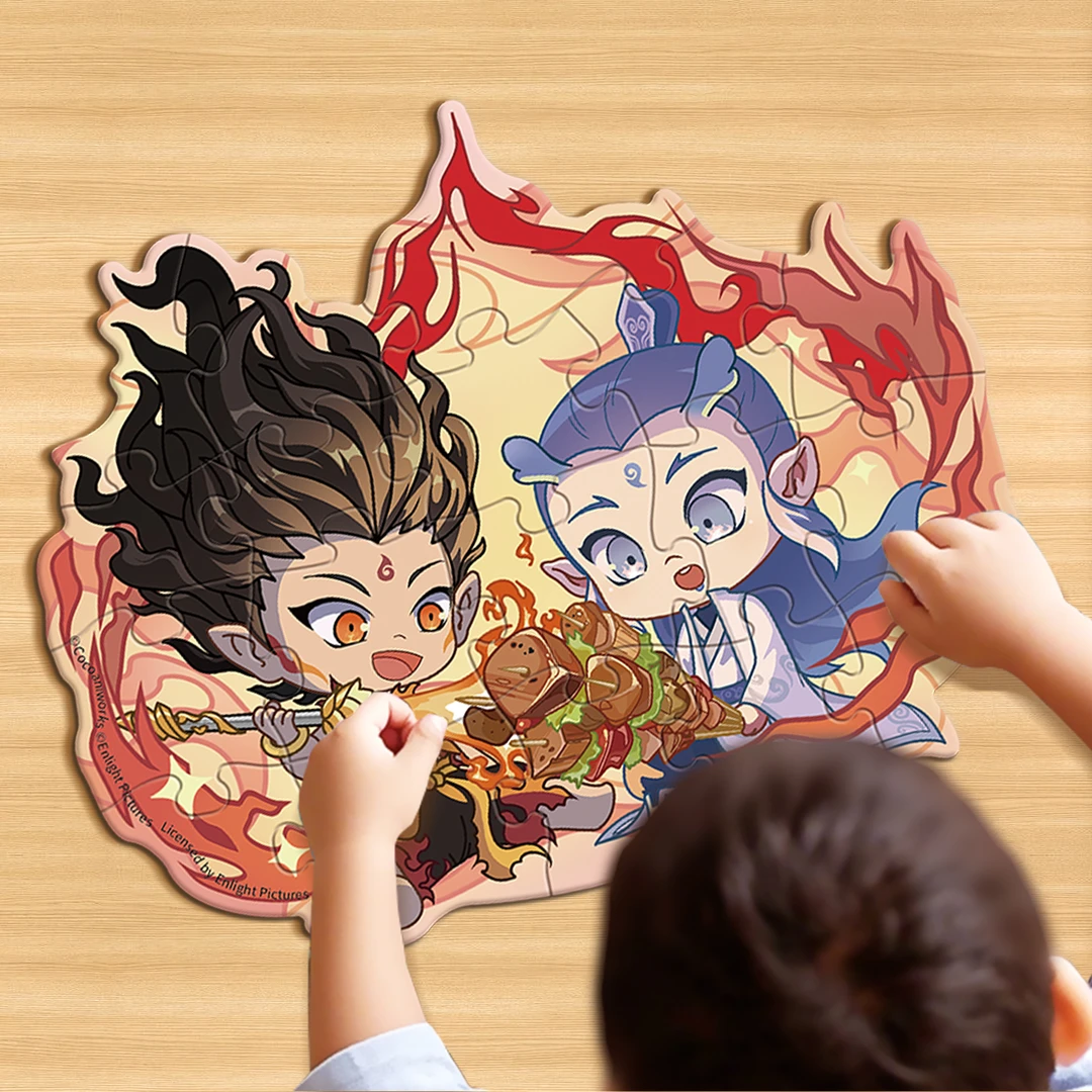 哪吒魔童闹海儿童早教磁力拼图磁性冰箱贴2-3岁到6宝宝益智玩具