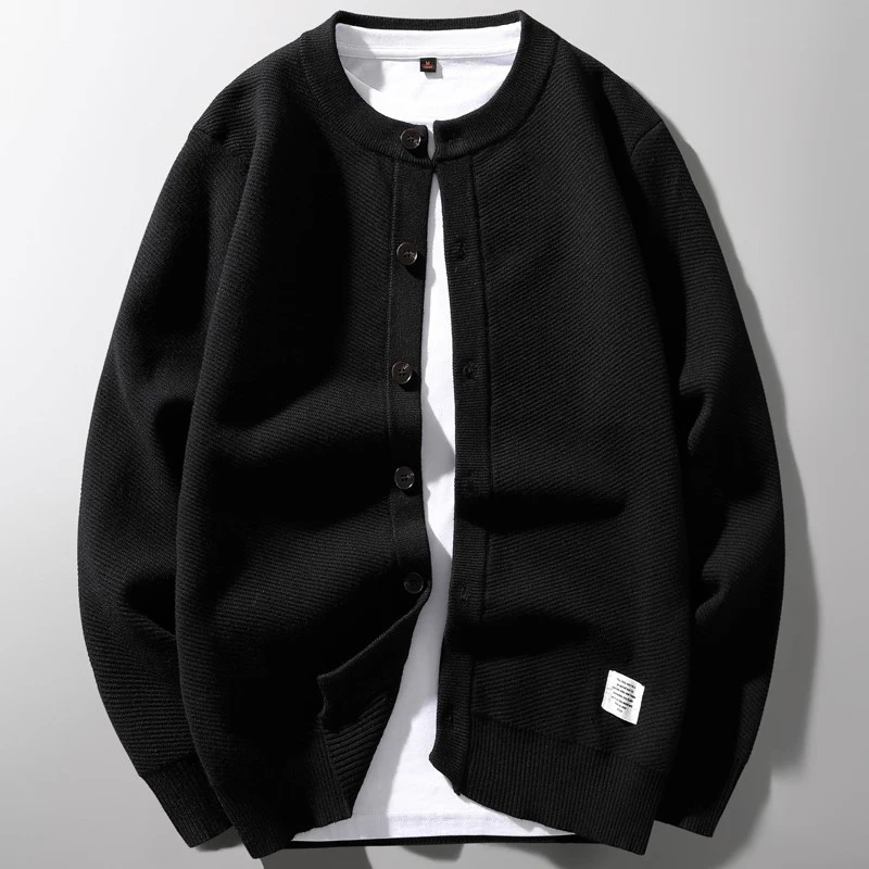 仓石一树2025春秋季休闲开衫男棒球领针织衫外套潮流韩版夹克男装
