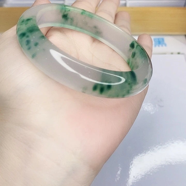 翡翠手镯未镶嵌时尚手镯一图一物实物为准