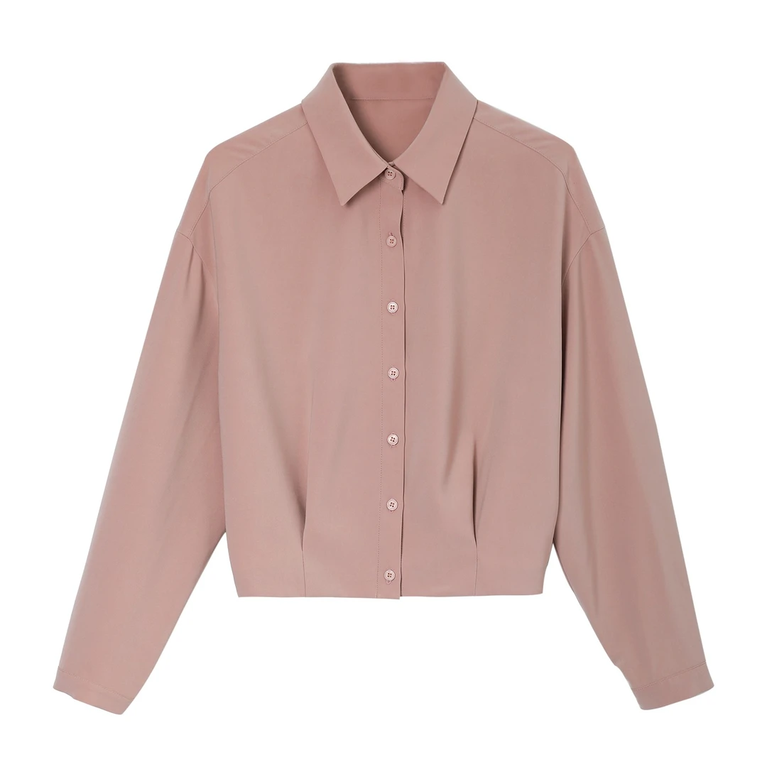 【甜桃苏打】-粉色长袖衬衣FS202S001