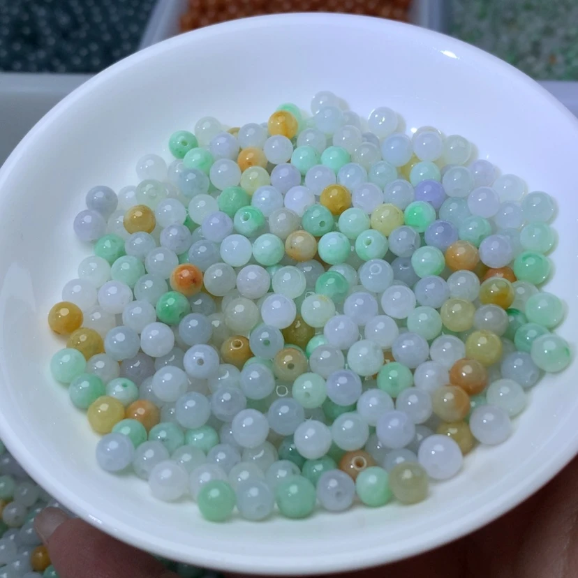 【闪购商品】未镶嵌手链翡翠卡5.2冰三彩40颗