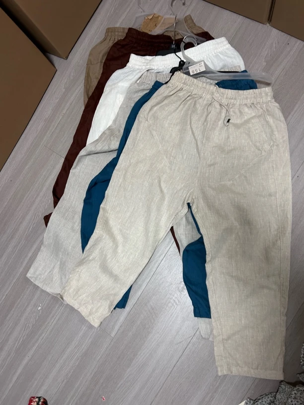 亚麻裤子女款时尚休闲夏季薄款速干防蚊裤百搭宽松妈妈款夏款