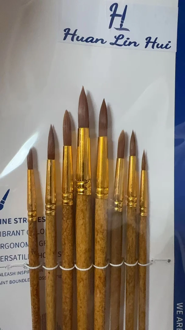 8支西班牙高端油画尖头笔（适用于静物肖像）