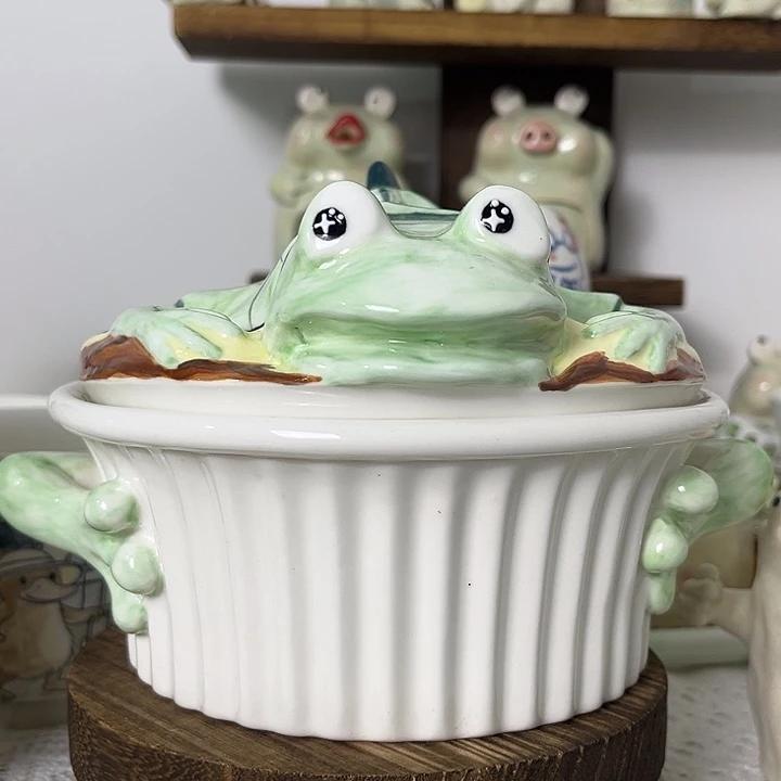 用***3泡面碗蛤蟆蛋挞碗陶瓷