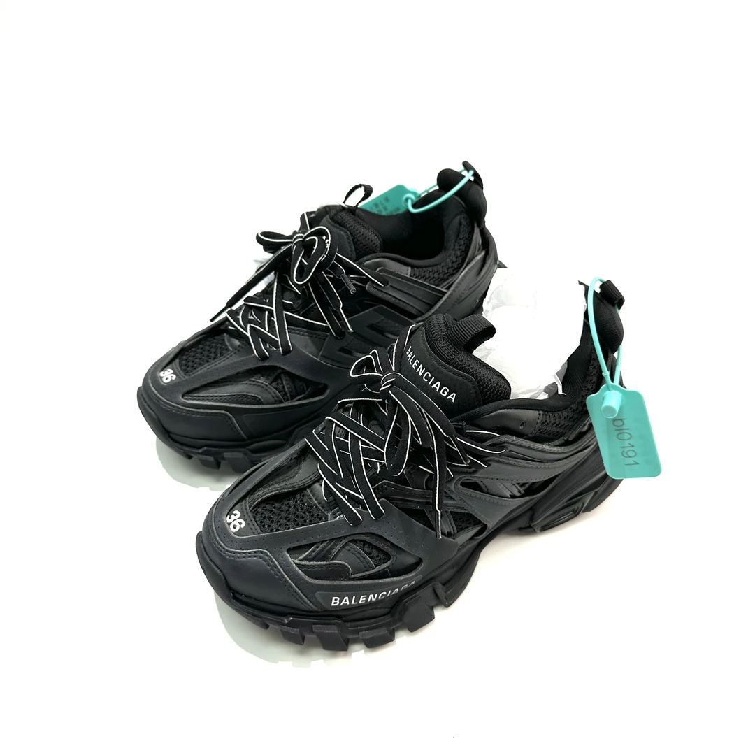 99新 Balenciaga/巴黎世家 36码 黑色 Track1.0 老爹鞋SY