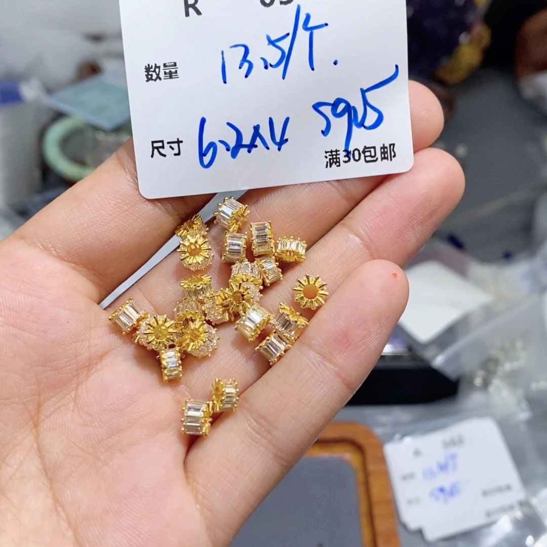 水晶珠宝半成品银S925镶嵌R05
