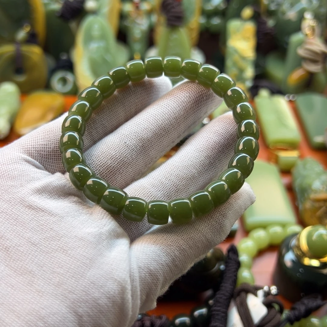 手链未镶嵌岫岩老玉（透闪石质玉）