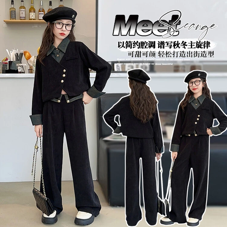 童装夏季女儿服衣服儿童男装洋气现货韩版时髦秋季冬外套套装B