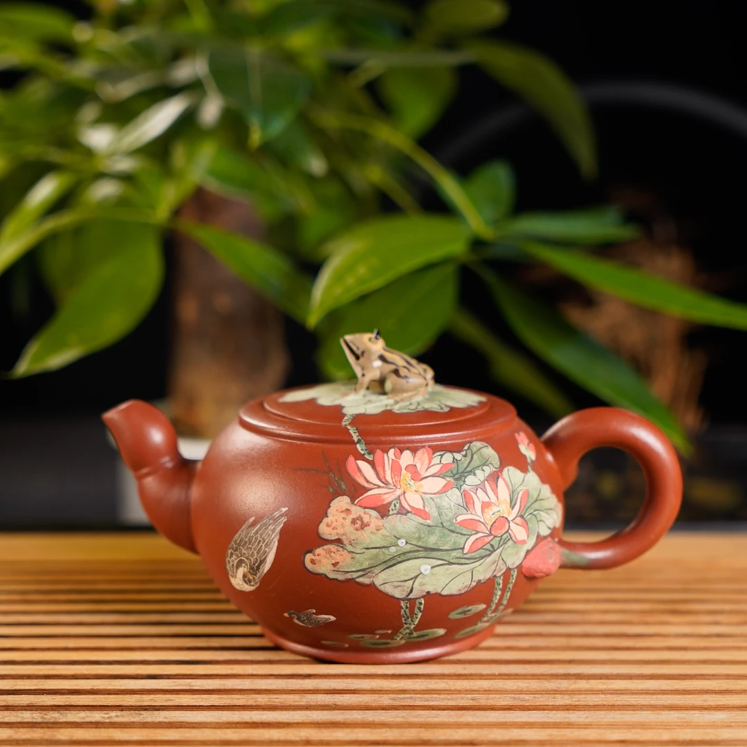 JXK-016   蒋锡坤   宜兴手工紫砂  蛙趣