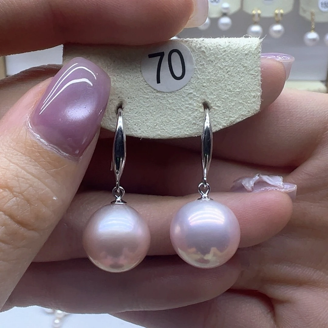 银S925镶嵌淡水珍珠耳饰