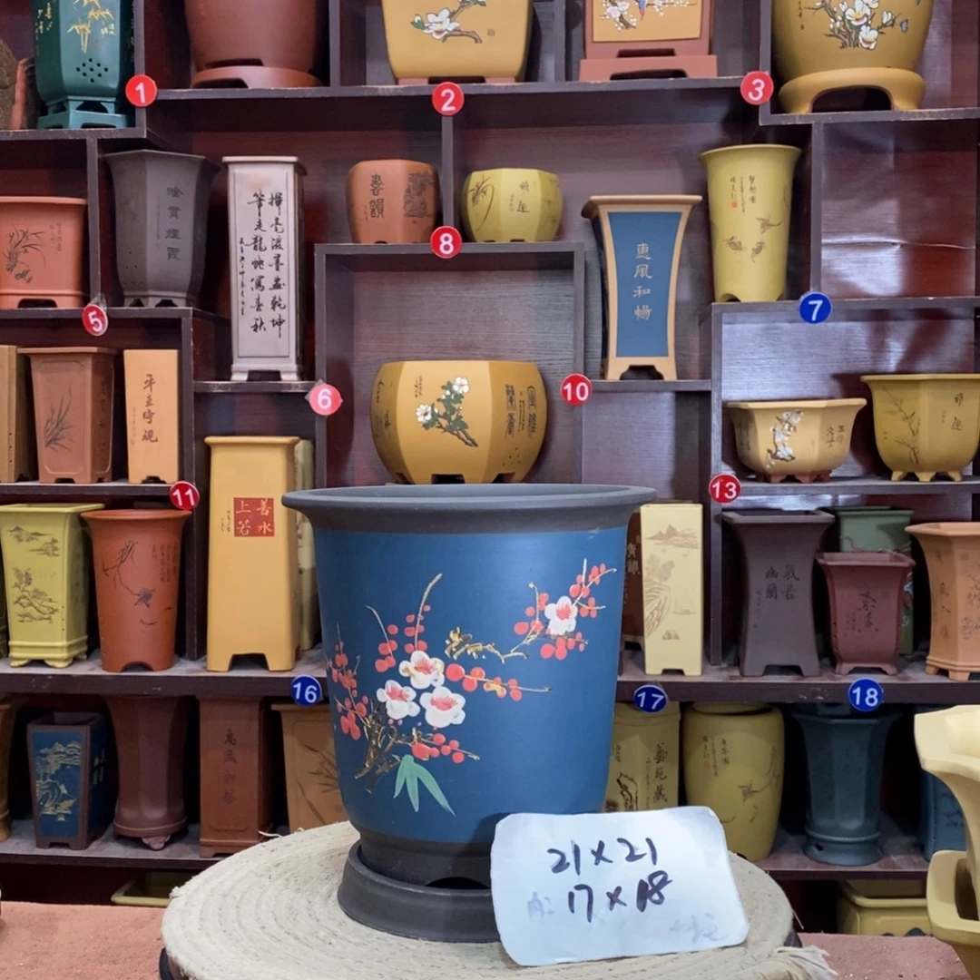 紫砂艺术紫砂花盆