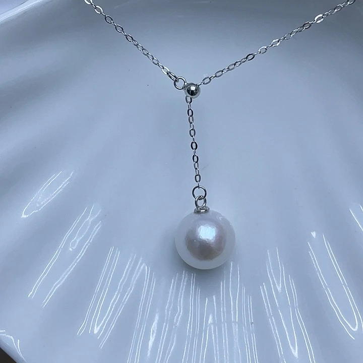 淡水珍珠银S925镶嵌颈饰