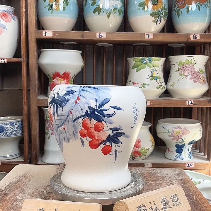 摆件鱼尾芭蕉叶新款陶瓷陶瓷