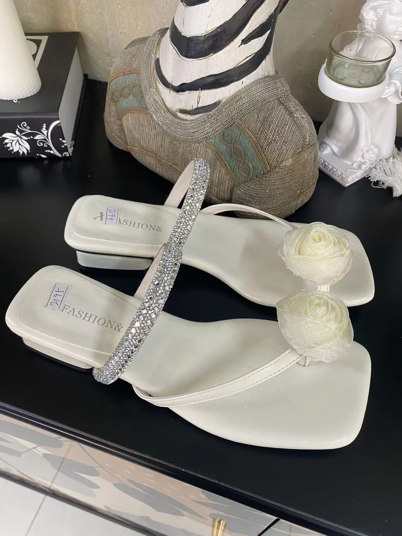 百搭夹趾休闲厚底凉拖鞋2025新款女外穿一脚蹬凉鞋拖鞋 2195