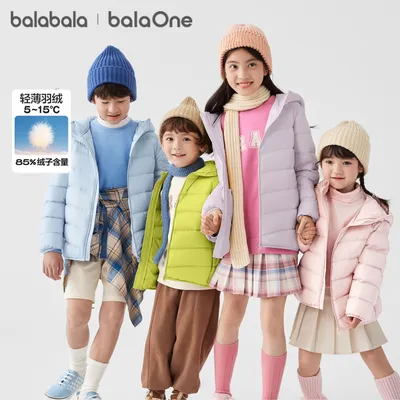 【排骨羽绒】巴拉巴拉balaOne轻薄羽绒服男女童2026冬