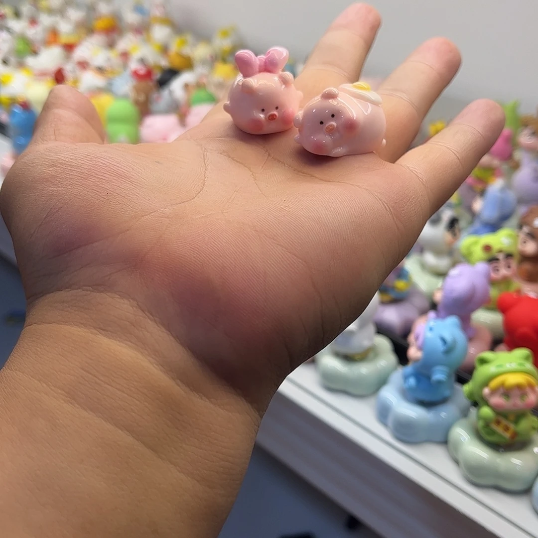 5***娟摆件陶两只小猪摆件