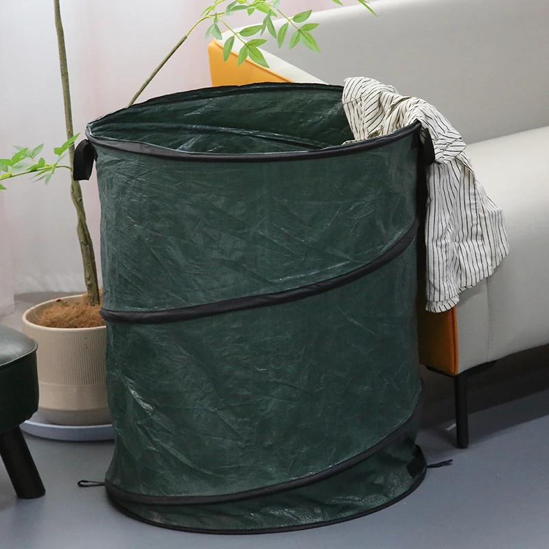 （67*57）钢圈固定！站立折叠收纳！170L防水防脏手提圆桶收纳脏衣篮