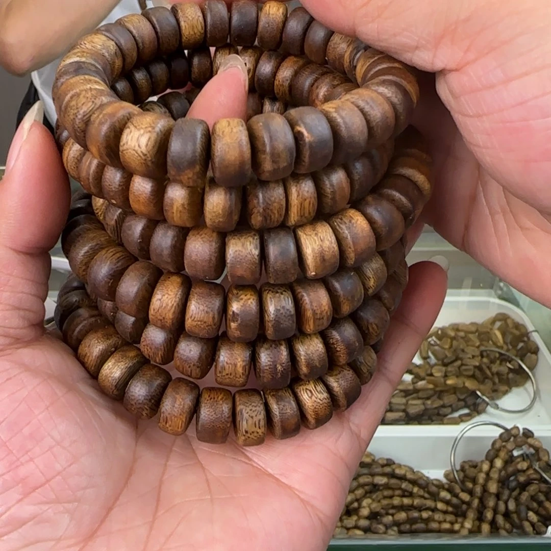 手串沉香多样性发1条紫棋算盘珠高货12克