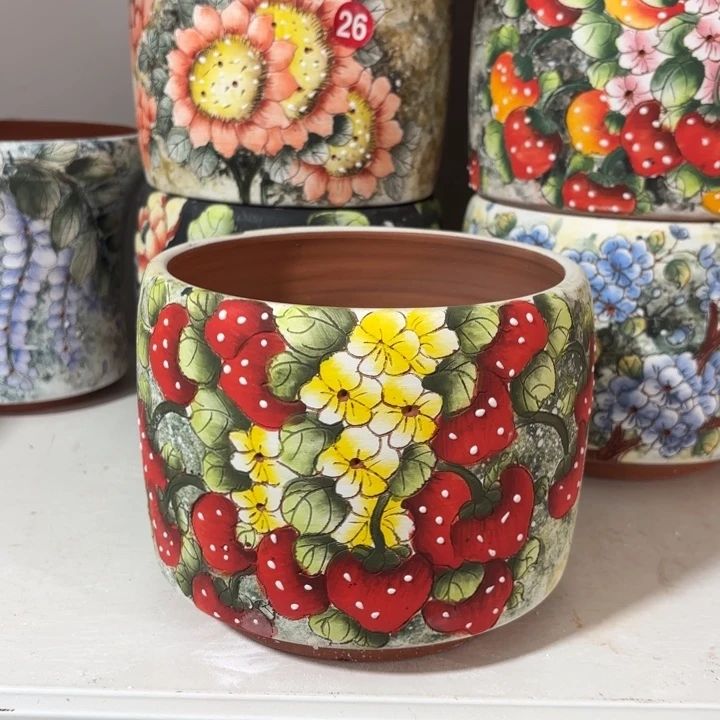 景德镇手绘花盆陶瓷14/12