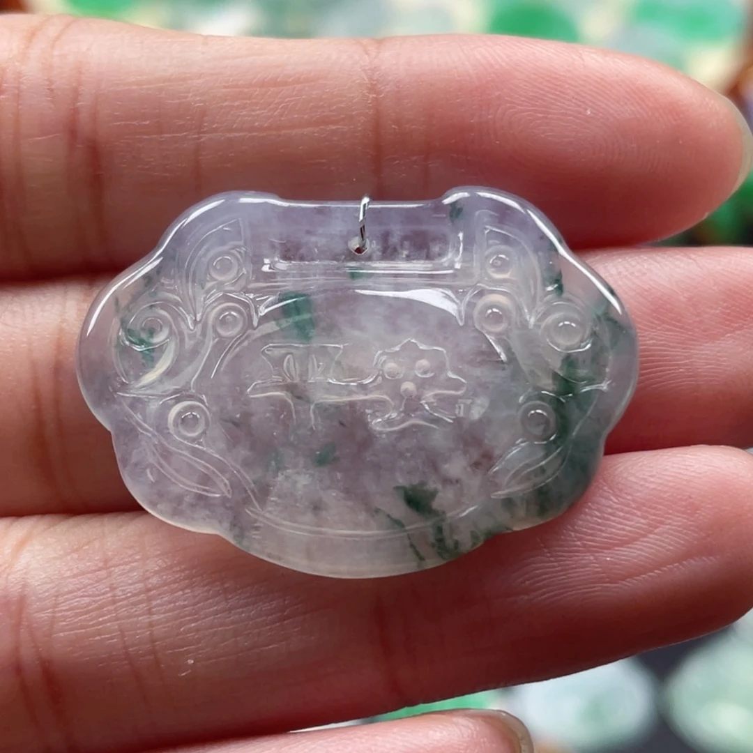 颈饰未镶嵌翡翠平安锁