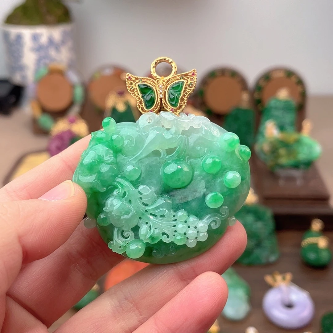 翡翠未镶嵌吊坠(不含链)福利