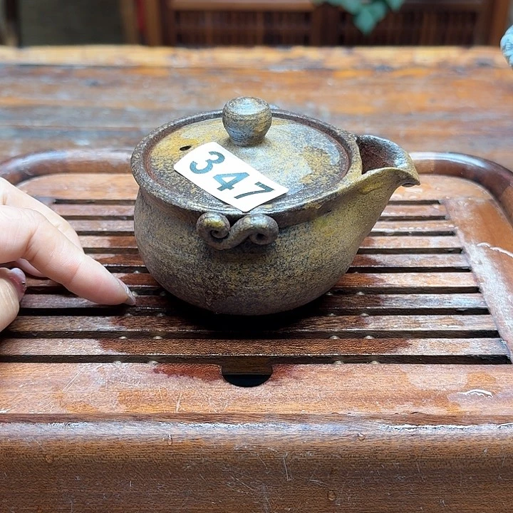 纯手工制作粗陶茶具