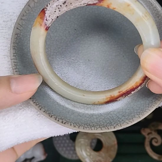摆件开片瓷器瓷片摆件
