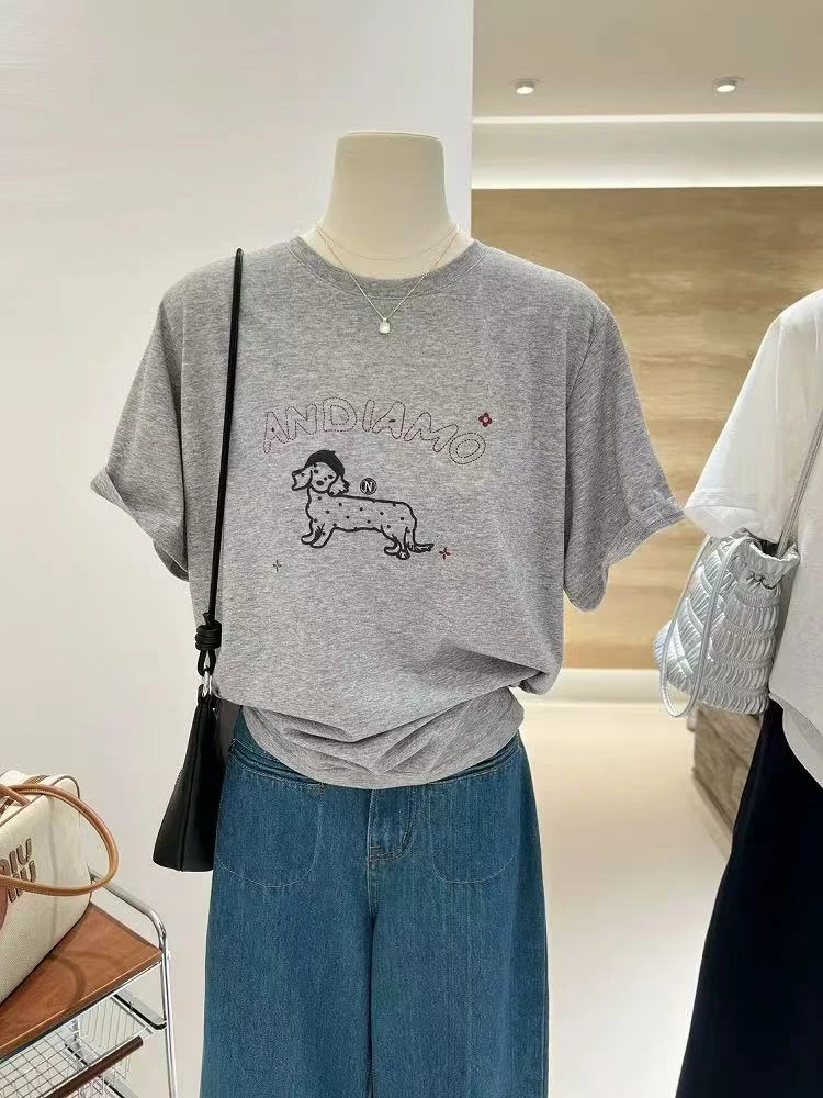 66889   韩版洋气短袖女2025夏季舒适短袖上衣