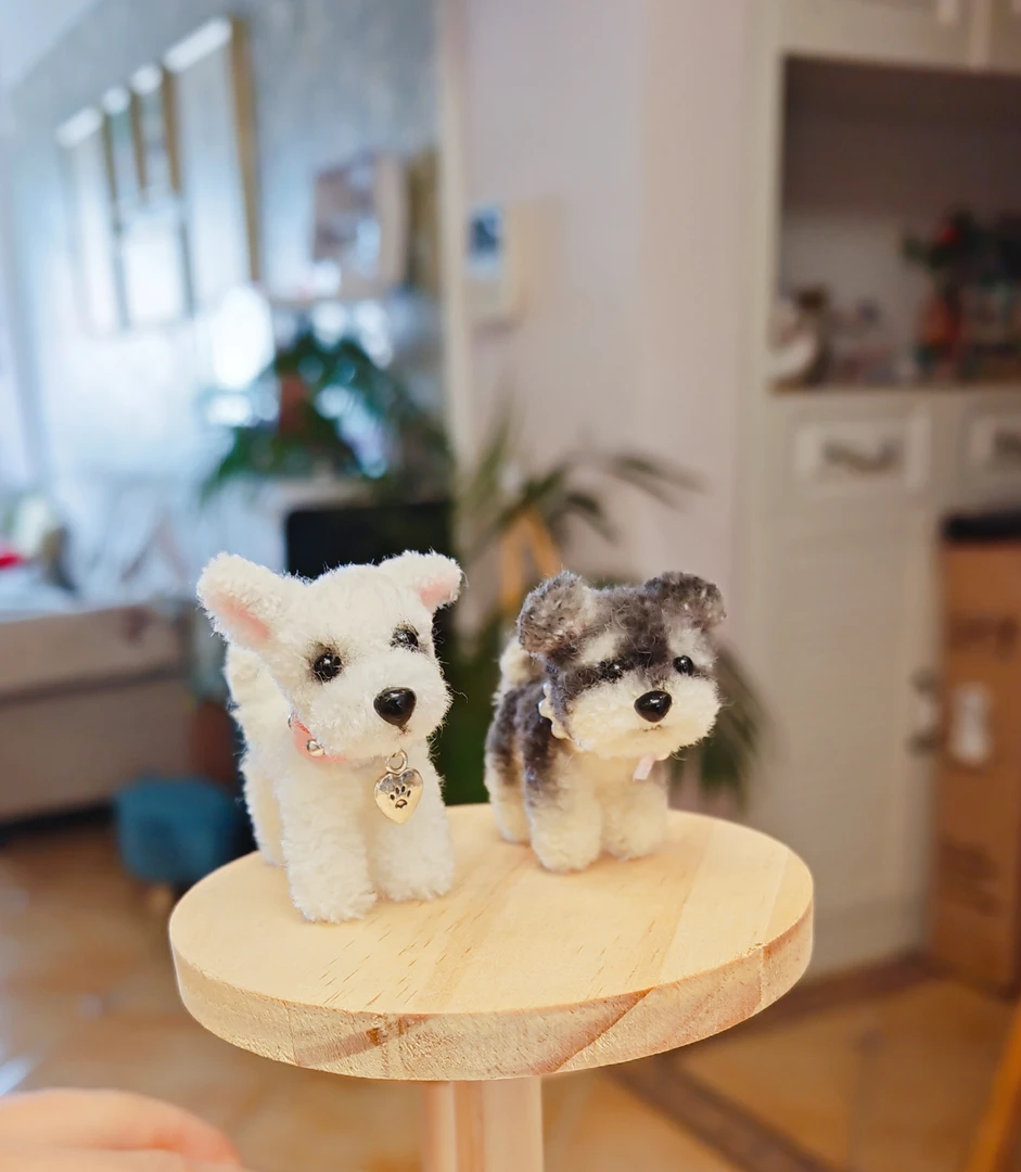 【直播间选款】迷你小狗(上色款)羊毛扭棒小狗