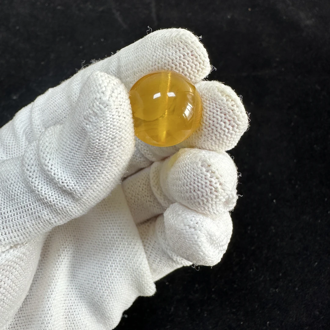 Z2116天然蜜蜡精品金珀圆珠对孔18无优化支持复检