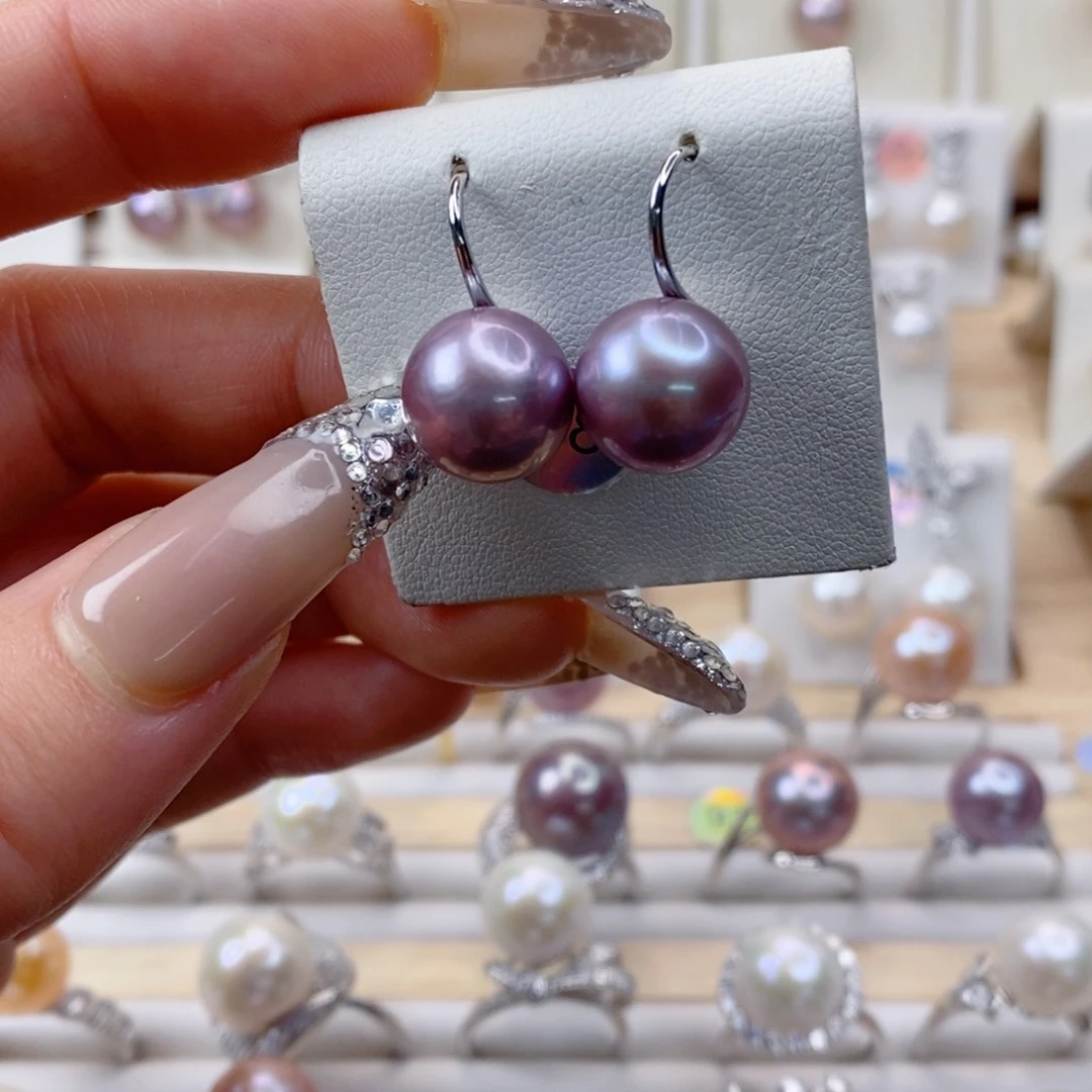 淡水珍珠耳饰合金