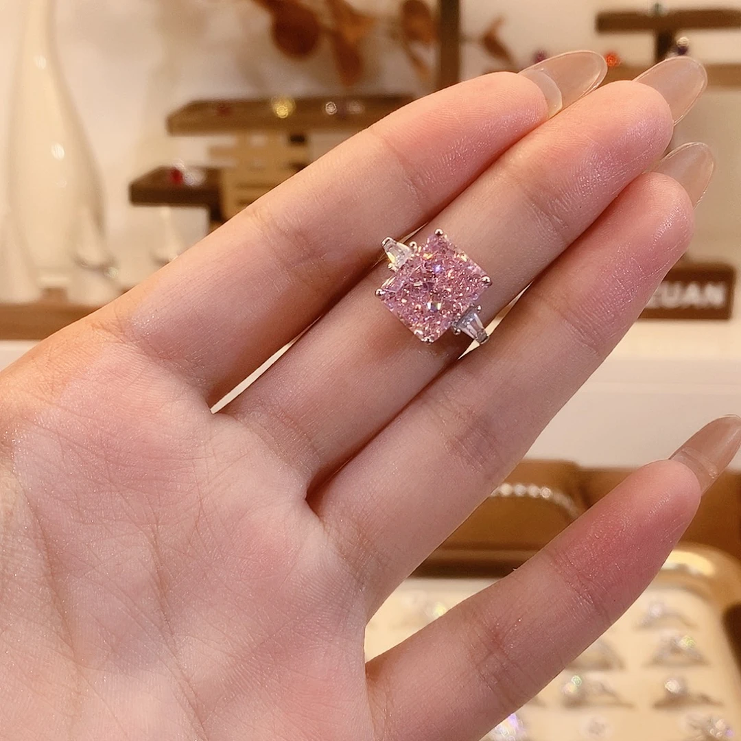 925银三生石粉钻14号圈口