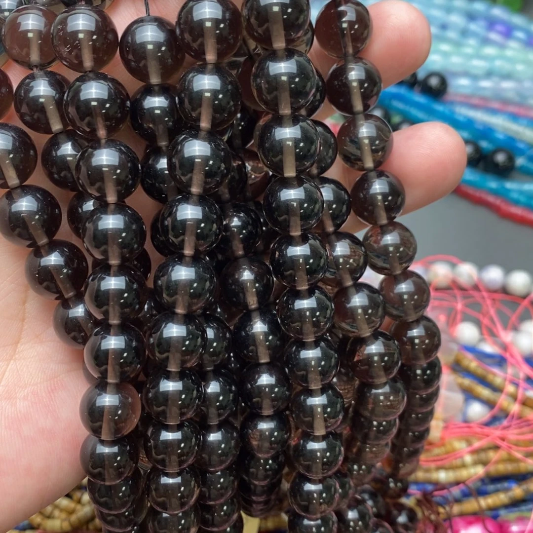 玛瑙/玉髓未镶嵌珠宝半成品冰耀石圆珠12mm一条