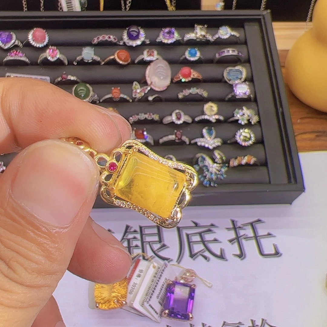 水晶珠宝半成品银S925镶嵌