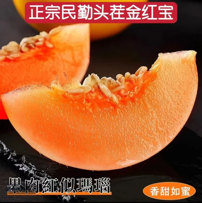【果王2-4个】正宗甘肃民勤蜜瓜多汁果肉香甜当季甜瓜含箱9-10斤