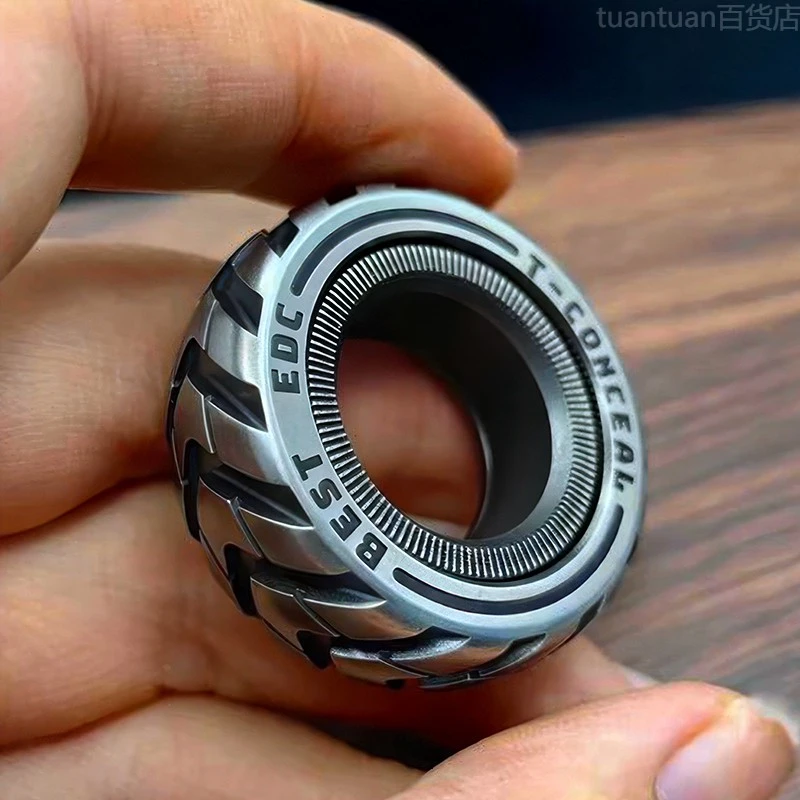 新疆西藏包邮机械C段落指环EDC解压玩具指尖陀螺棘轮戒指手指玩具