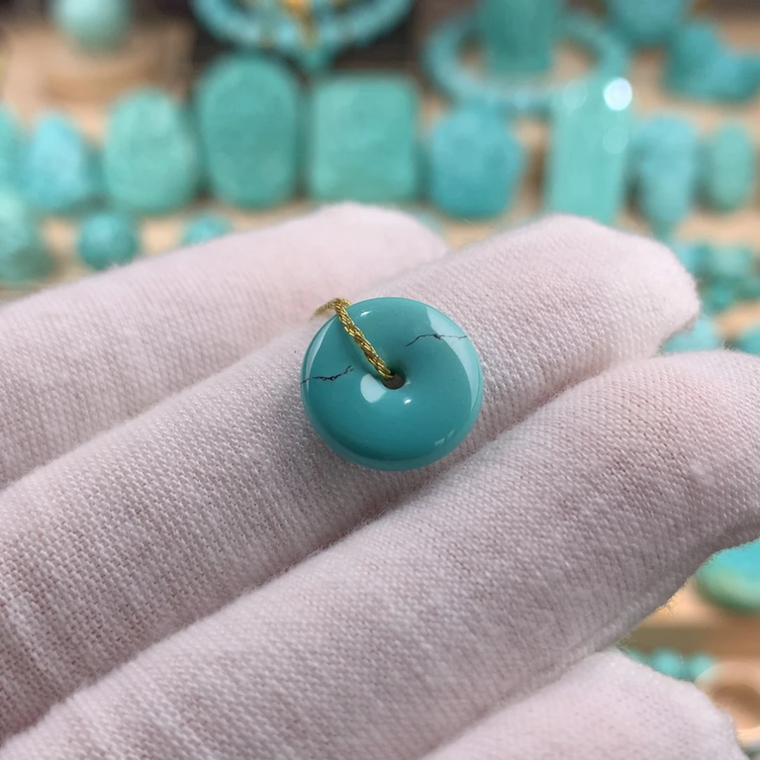 绿松石未镶嵌面包圈卡13