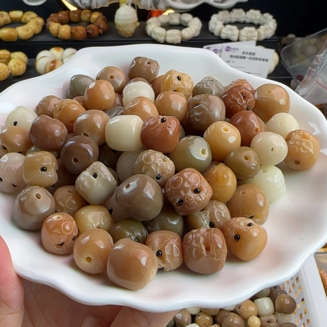 手串菩提根/象牙果个别瑕卡12-14阿呆30颗不挑瑕疵