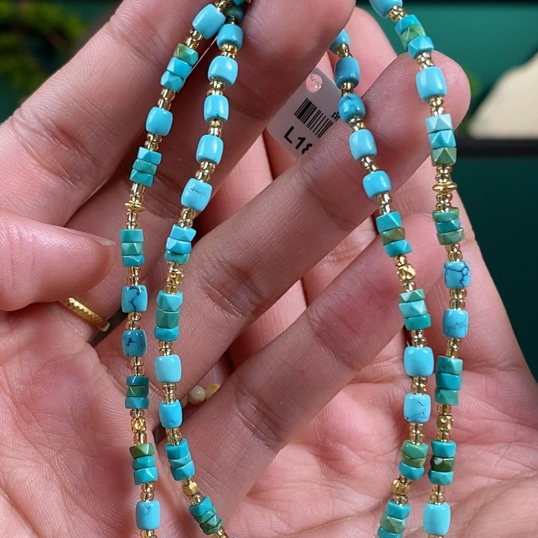 绿松石珠宝奇石18K金镶嵌