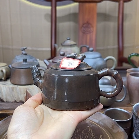 戬谷龙窑坭兴陶柴烧壶95