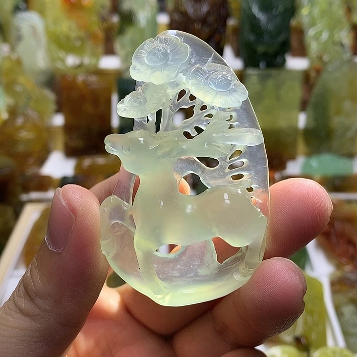 蛇纹石玉未镶嵌珠宝半成品