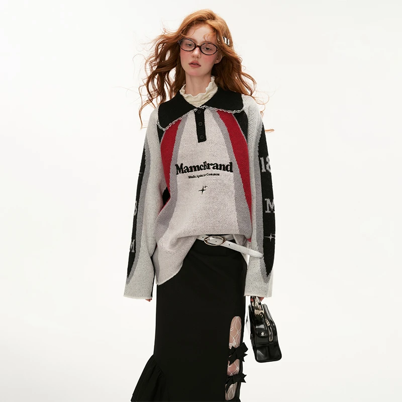 【马琦尧专属】MAMC蕾丝领针织衫WE462