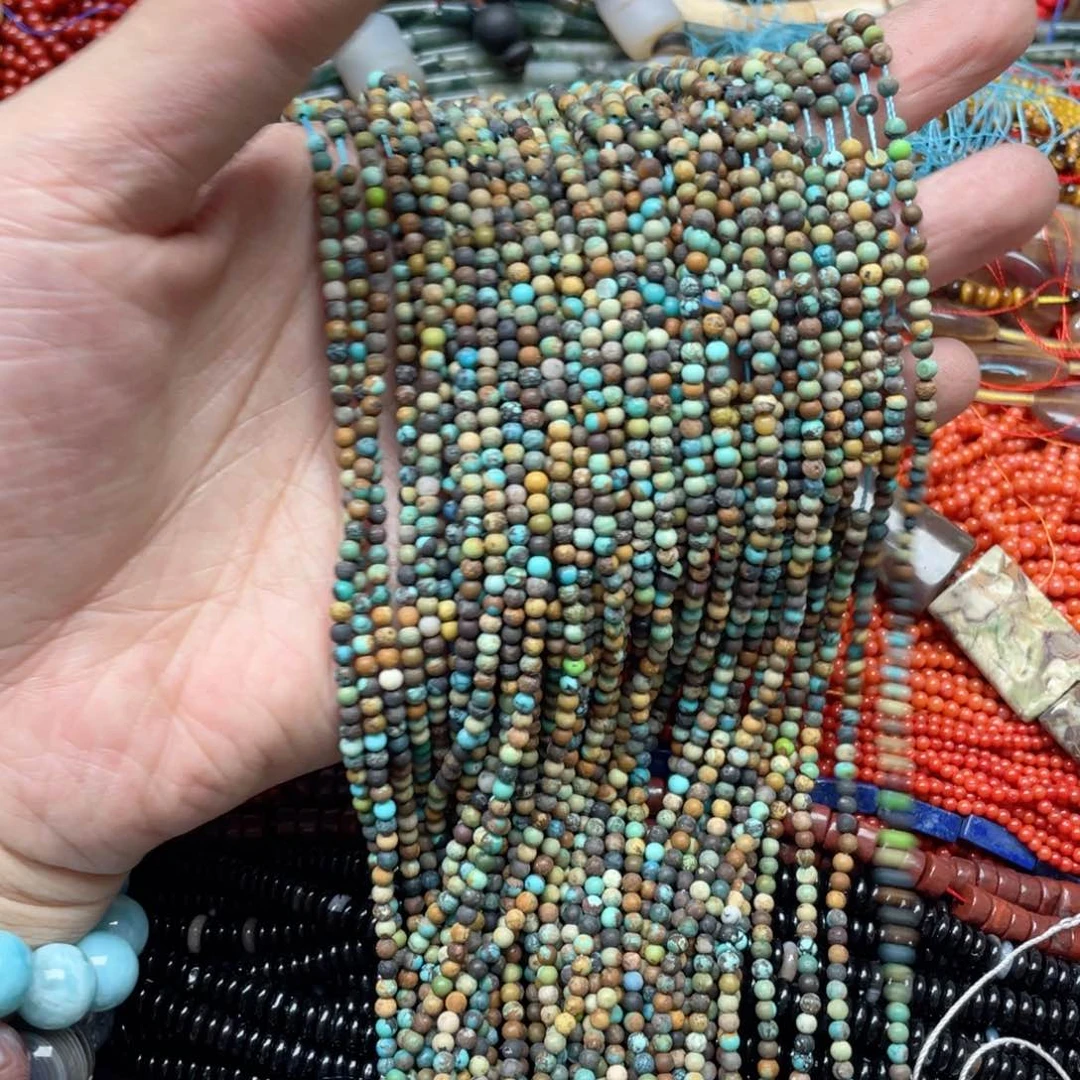 玛瑙/玉髓合金珠宝半成品一条3mm湖北松