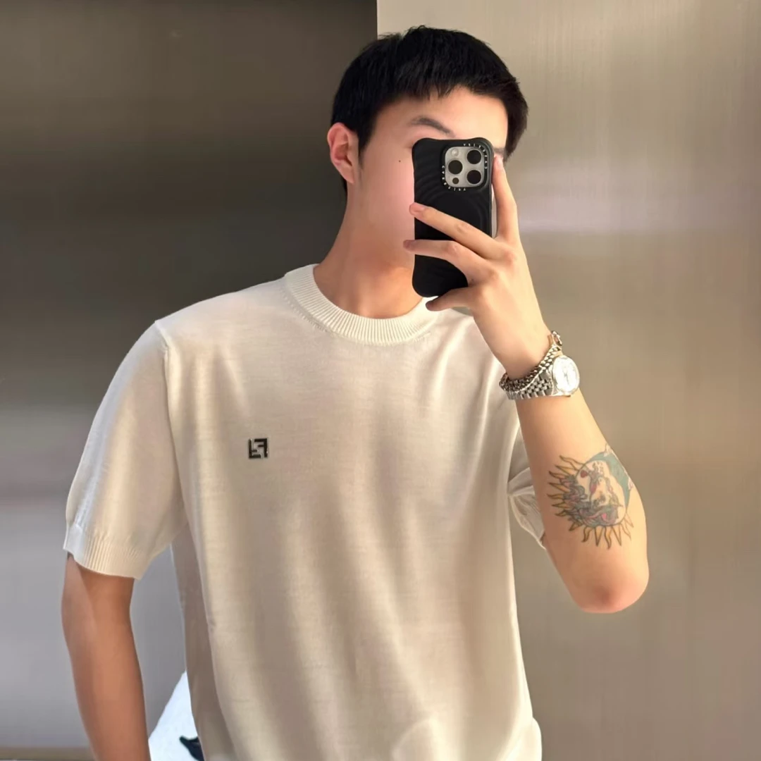 99新 FENDI/芬迪 yy FF小logo针织短袖 46码/98新/608039