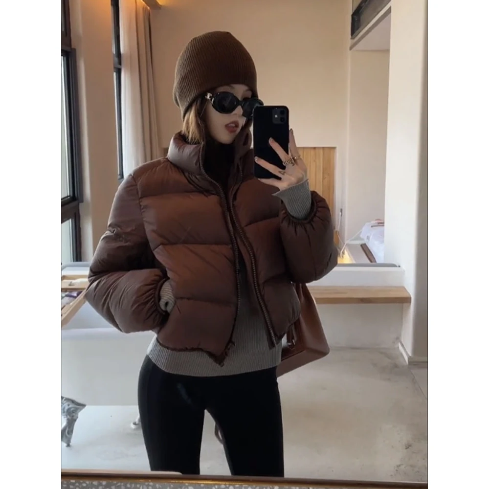 LEIYU短款三防加厚新款服女立领小个子面包服欧美ins外套