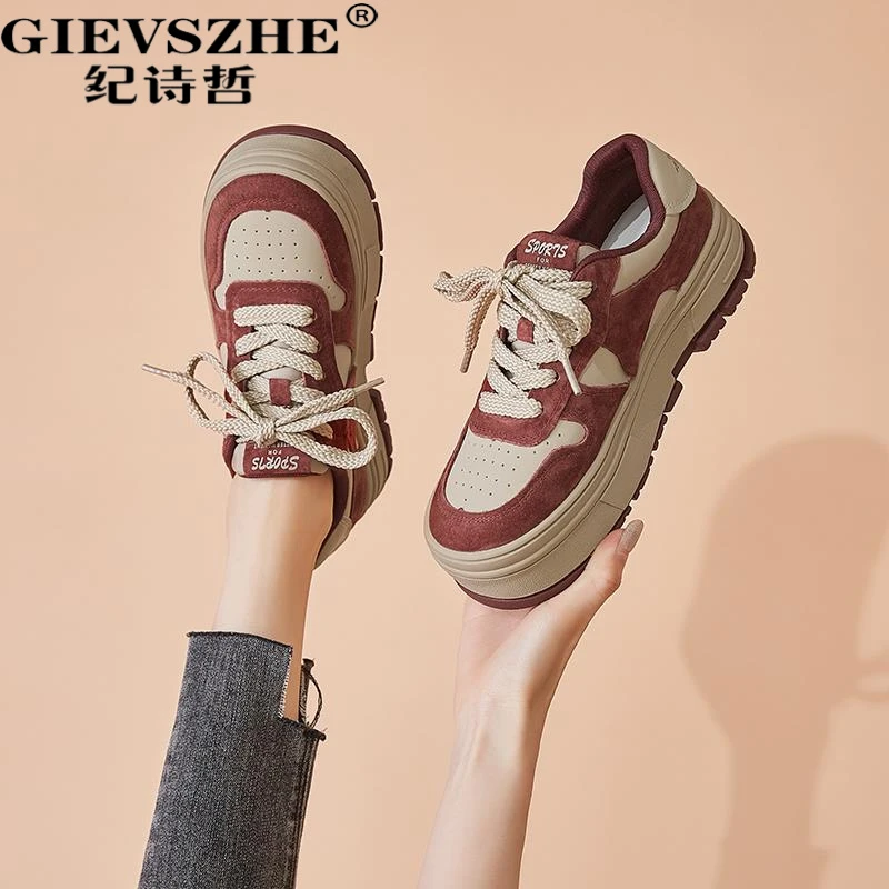 纪诗哲低帮板鞋女秋季新款厚底舒适时尚休闲百搭软底防滑保暖鞋