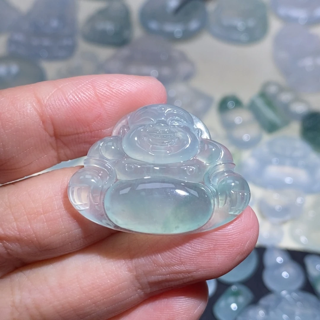 翡翠颈饰未镶嵌天然缅甸翡翠A货