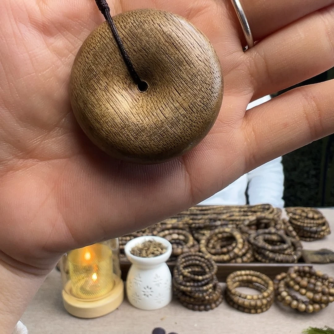 沉香沉香碎屑平安扣多样性发其一