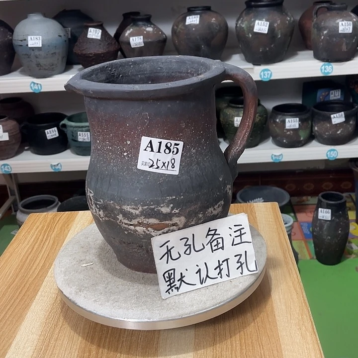 红陶手工制作工艺花盆